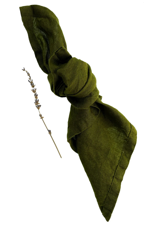 Forest Green Linen Napkins