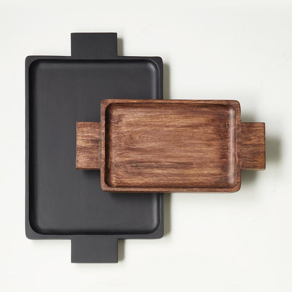 Black Wood Serving Tray