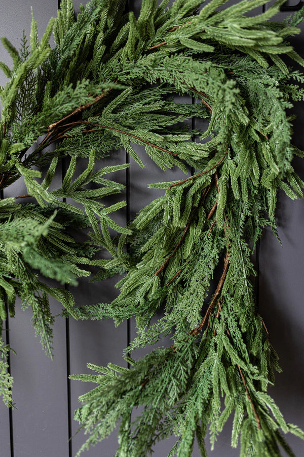 Norfolk & Cypress Mix Faux Garland - 6ft)