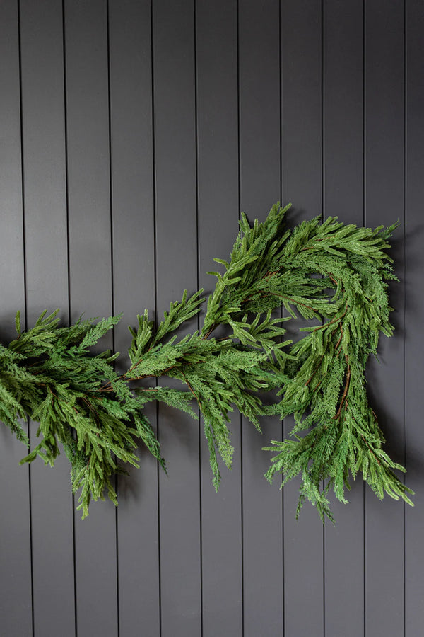 Norfolk & Cypress Mix Faux Garland - 6ft)