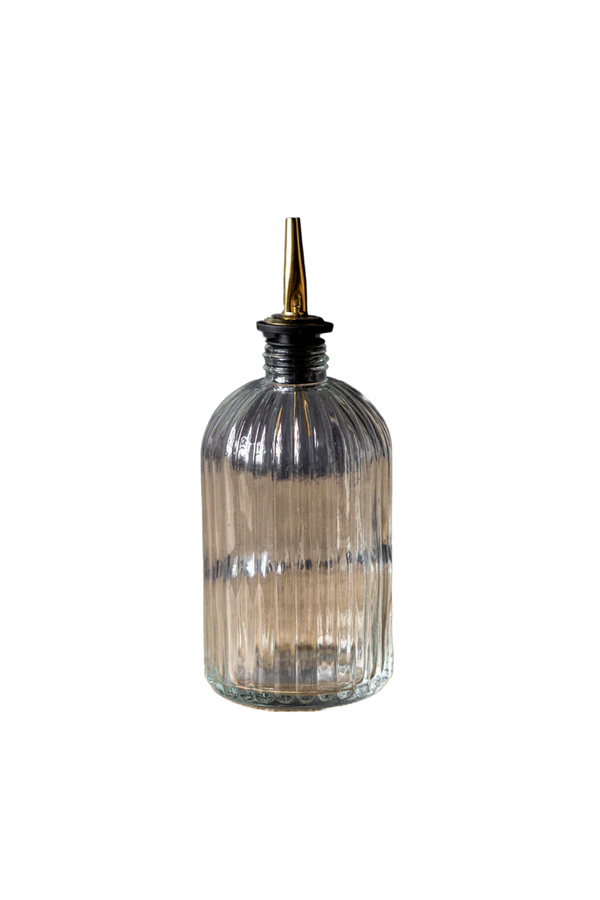 Scallop Olive Oil & Vinegar Glass Bottle