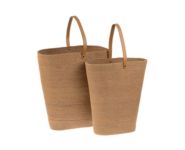 Capri Seagrass Basket Totes - Set Of Two