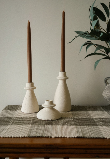 Arta Terracotta Candle Holder - Small