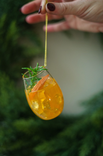 Merry Mimosa Holiday Ornament