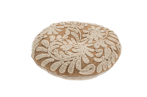 Wildflower Round Pillow - Sand