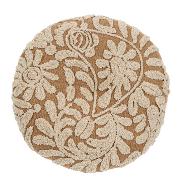 Wildflower Round Pillow - Sand