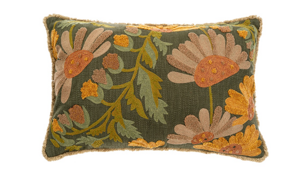 Valley Embroidered Pillow - 16 x 24