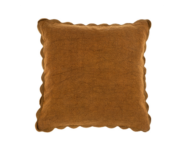 Scalloped Edge Pillow 20 x 20 - Bronze