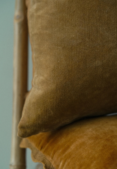 Vera Velvet Pillow - Camel
