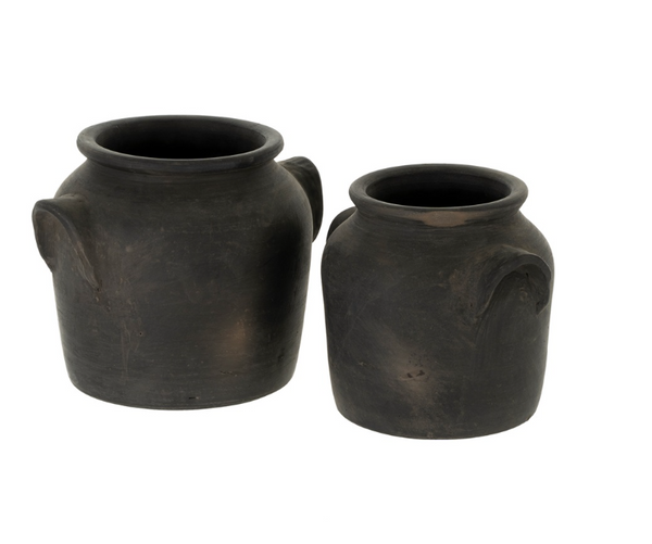 Milos Burnt Terracotta Urn - Large