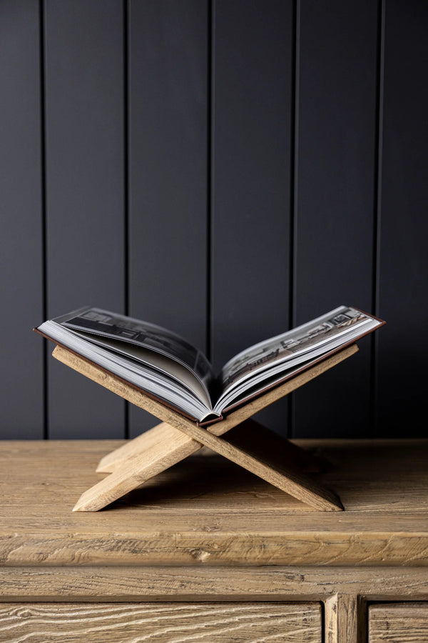 Reclaimed Elm Wood Book Stand