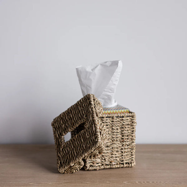 Woven Seagrass Tissue Box Cover