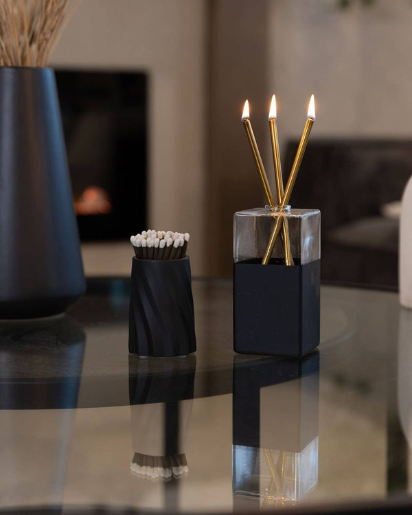 Black Concrete Safety Match Set