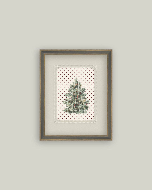 Vintage Polka Dot Tree Art