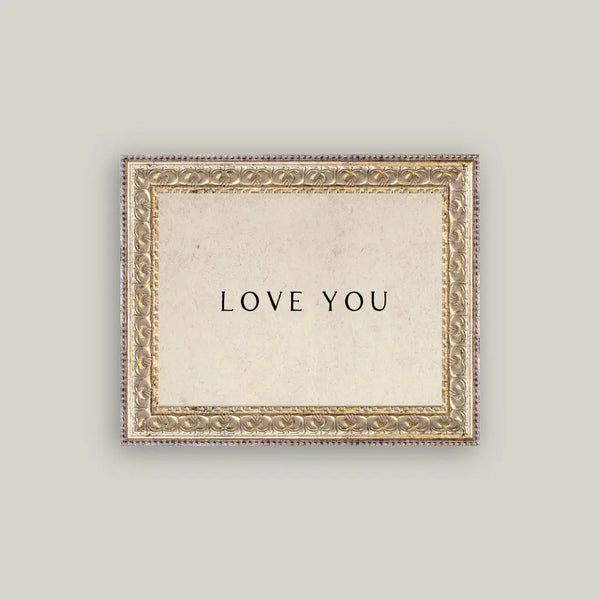 Love You Framed Antique Art