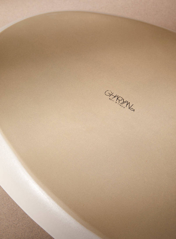 Stoneware Serving Platter - Matte White