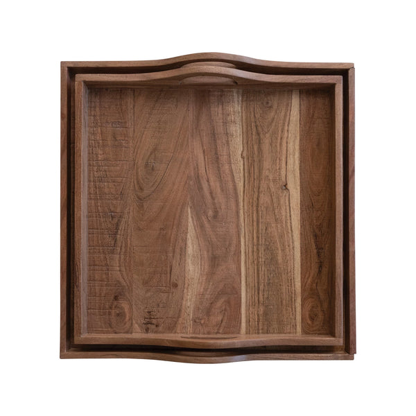 Acacia Wood Trays - Set of 2