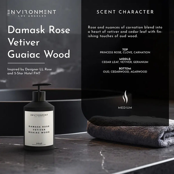 Damask Rose Vetiver Guaiac Wood Hand Soap