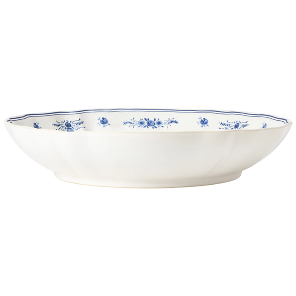 Vila White-Blue Pasta/Serving Bowl