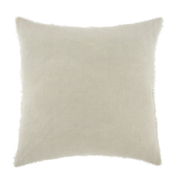 Indaba Lina Linen Pillow 24 x 24 - Ivory