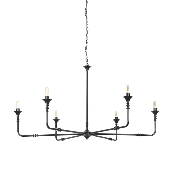 Gabriel Matte Black Chandelier