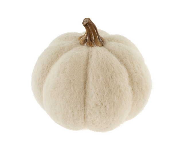 White Felt Pumpkin