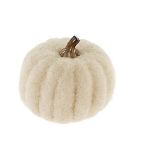White Felt Pumpkin