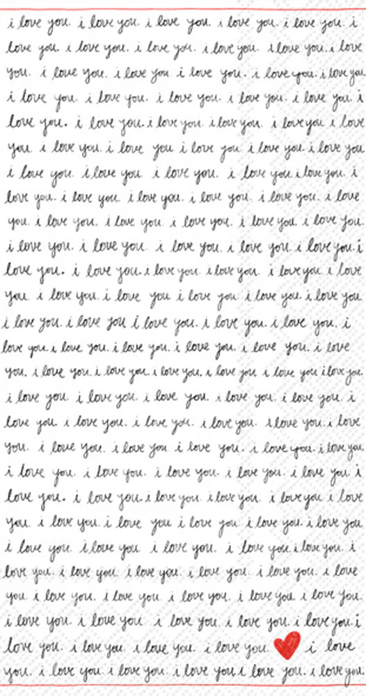 Handwritten Heart Paper Napkins