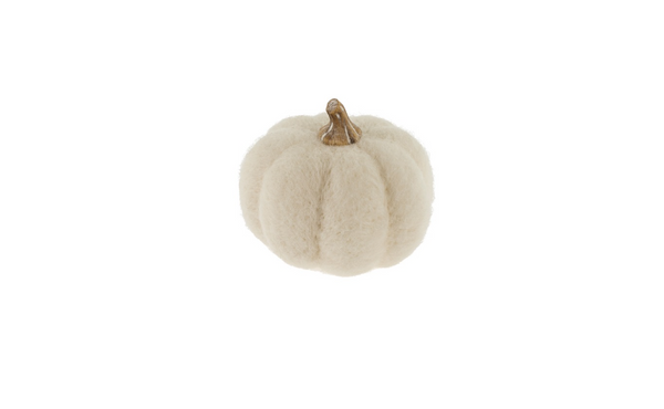 White Felt Pumpkin