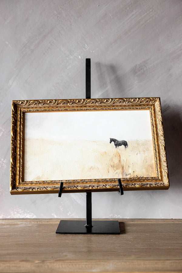 Dual Arm Black Iron Easel