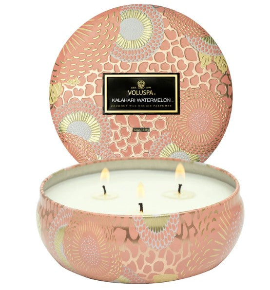 Kalahari Watermelon 3 Wick Tin Candle