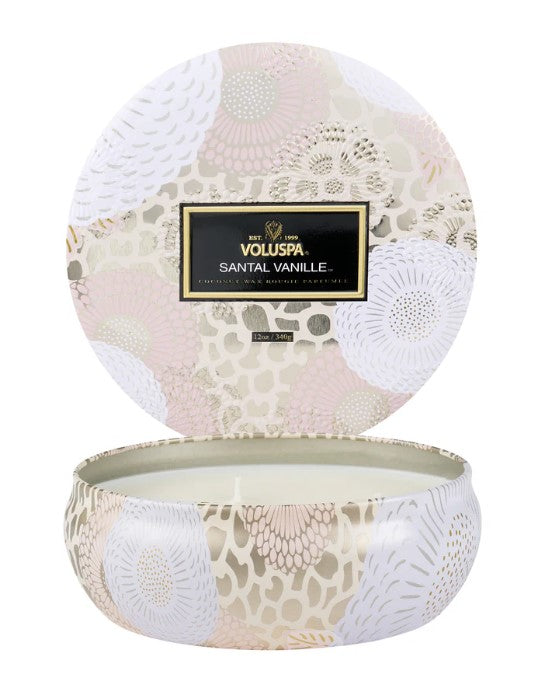 Santal Vanille 3 Wick Tin Candle