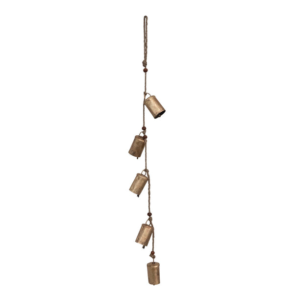 Hanging Metal Bells - 28"H