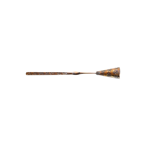 Debossed Copper Candle Snuffer - Burnt Finish