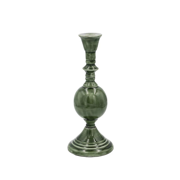 Green Enameled Taper Holder
