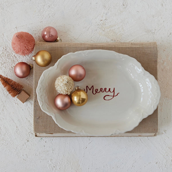 "Merry" - Scalloped Platter