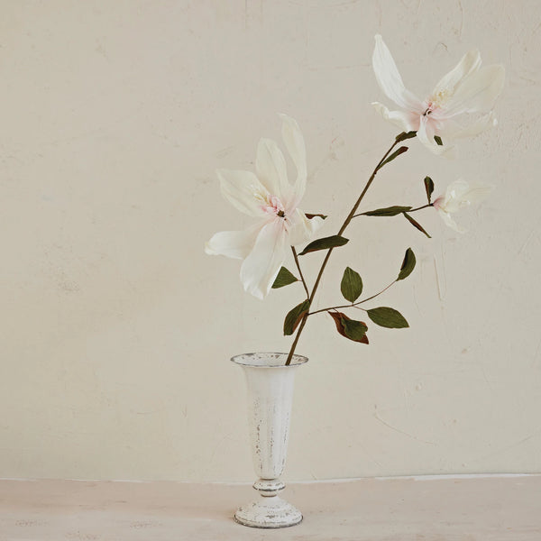 Painted Cast Iron Footed Vase