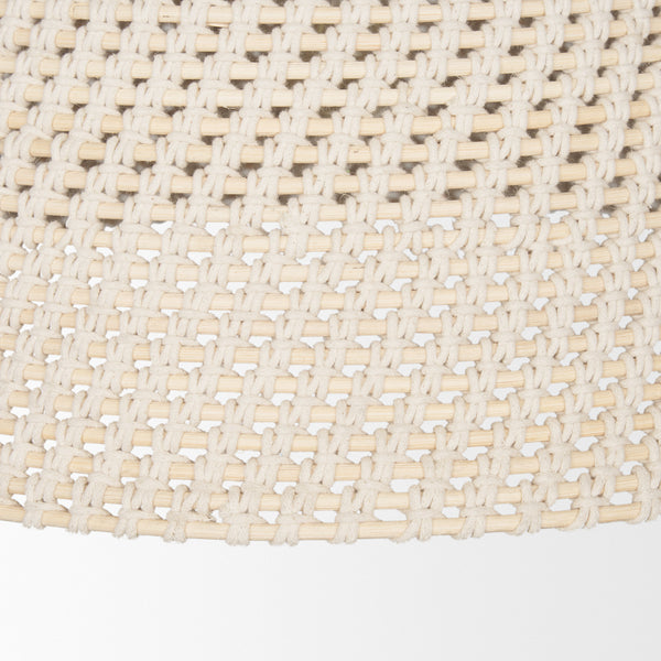 Tosha Tapered Cotton Rope Drum Pendant