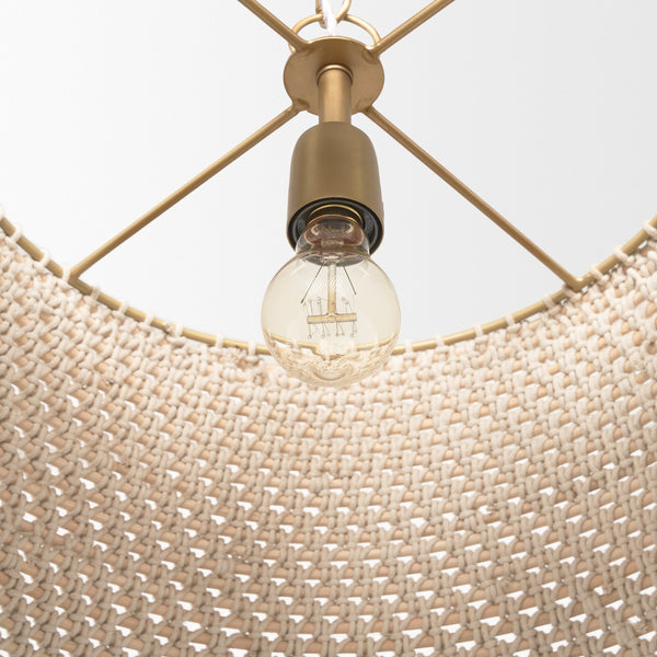 Tosha Tapered Cotton Rope Drum Pendant