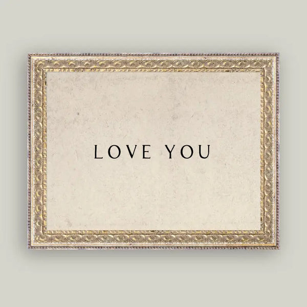 Love You Framed Antique Art