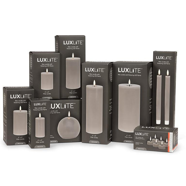 Moon LED Taper Candle Set