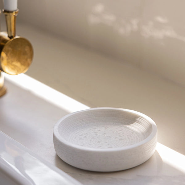 Marble Soap & Brush Holder