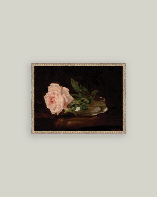Still Life Rose Framed Antique Art