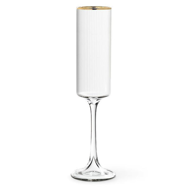 Gold Rimmed Tight Vertical Optic Flute