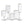 Tight Vertical Optic Goblet Glass Set - Gold