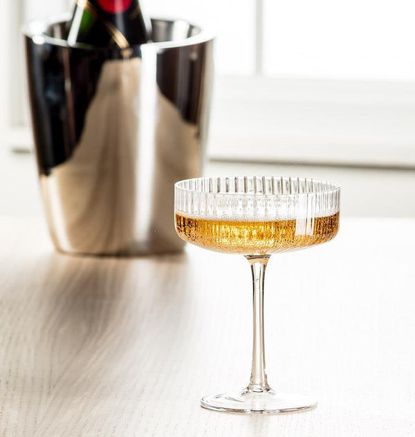 Tight Optic Cocktail Coupe Glasses - Set Of Four