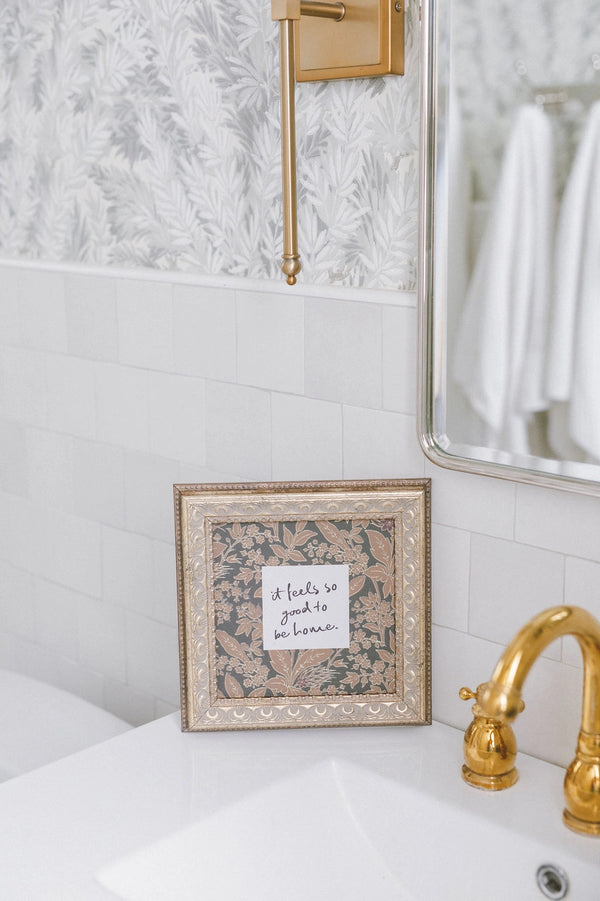 Framed Antique Art - So Good To Be Home