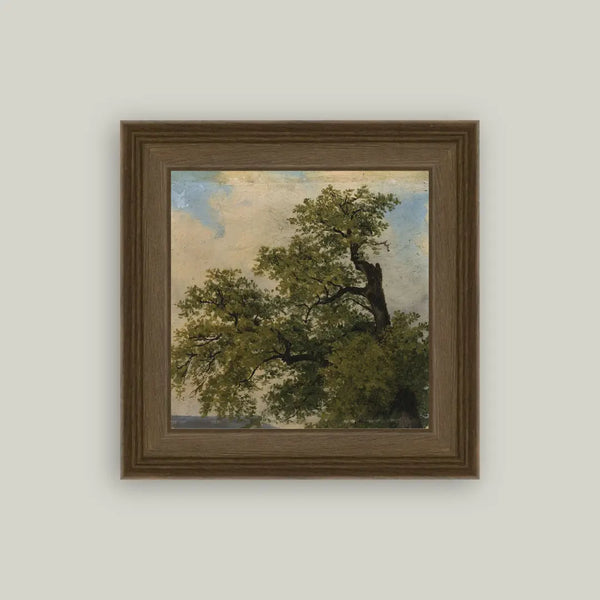 Painted Trees Framed Antique Art