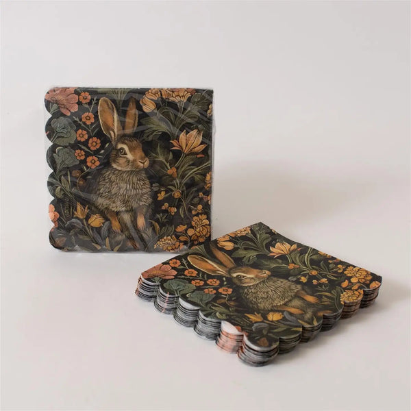 Paper Beverage Napkin - Woodland Rabbit