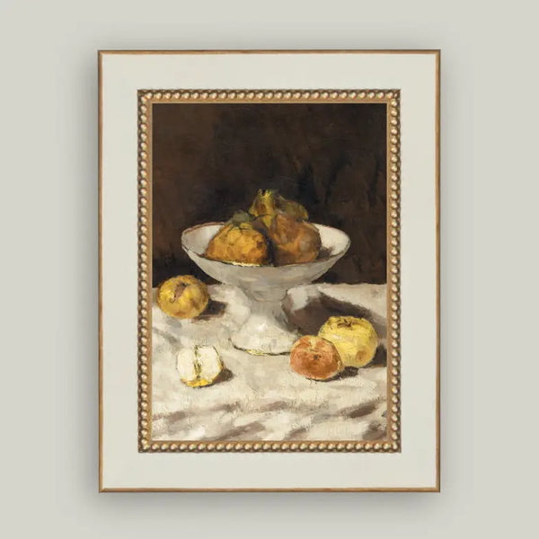 Pears Still Life Framed Antique Art